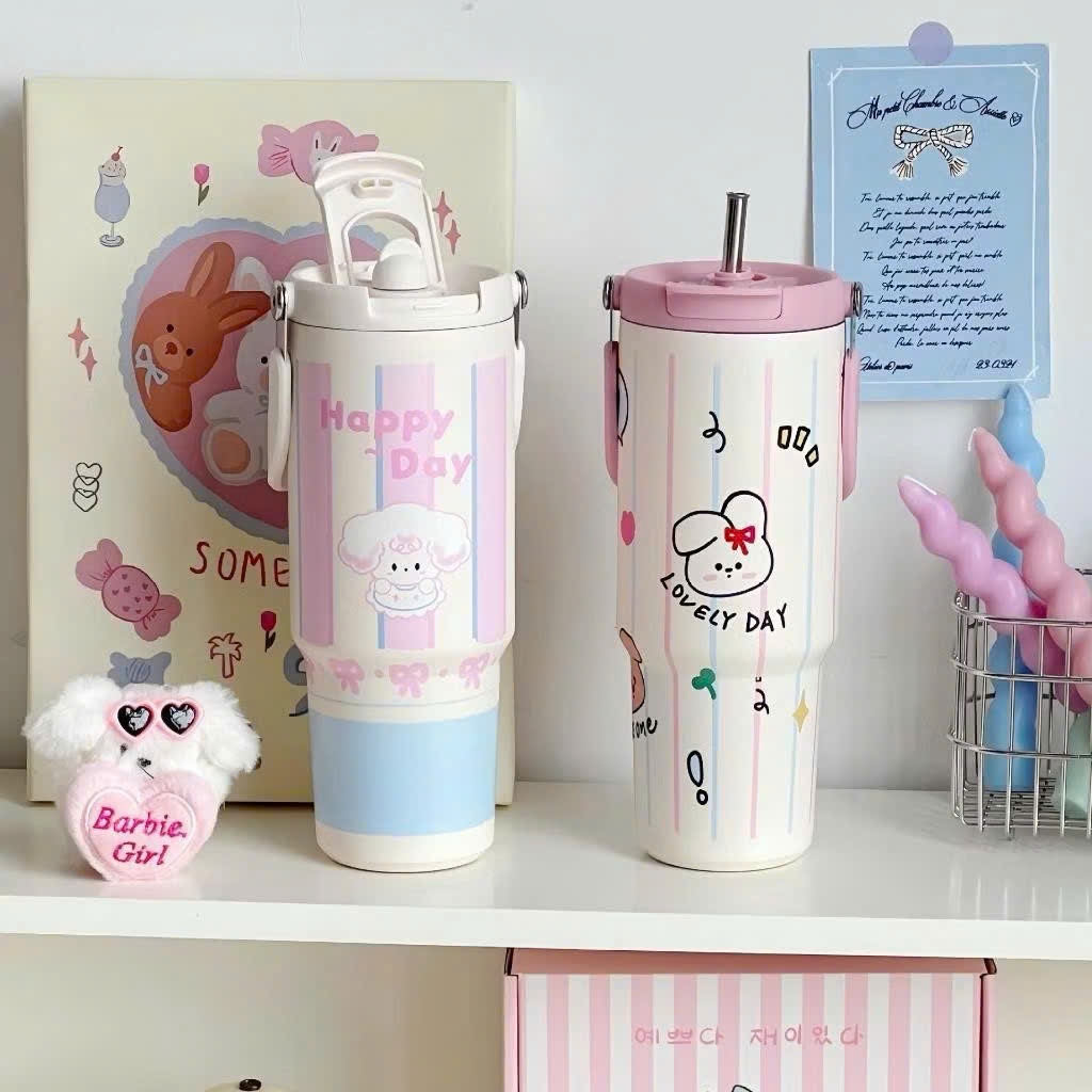 Cốc giữ nhiệt CHUBBY 900ml,cốc giữ nhiệt cute giữ nhiệt 8_12h