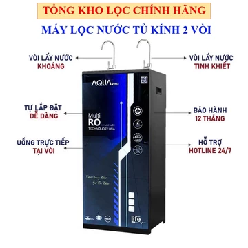 Máy Lọc Nước RO AQUA VIND - Máy Lọc Nước Uống Có Vỏ Tủ 2 Vòi , Không Có Chức Năng Nóng Lạnh