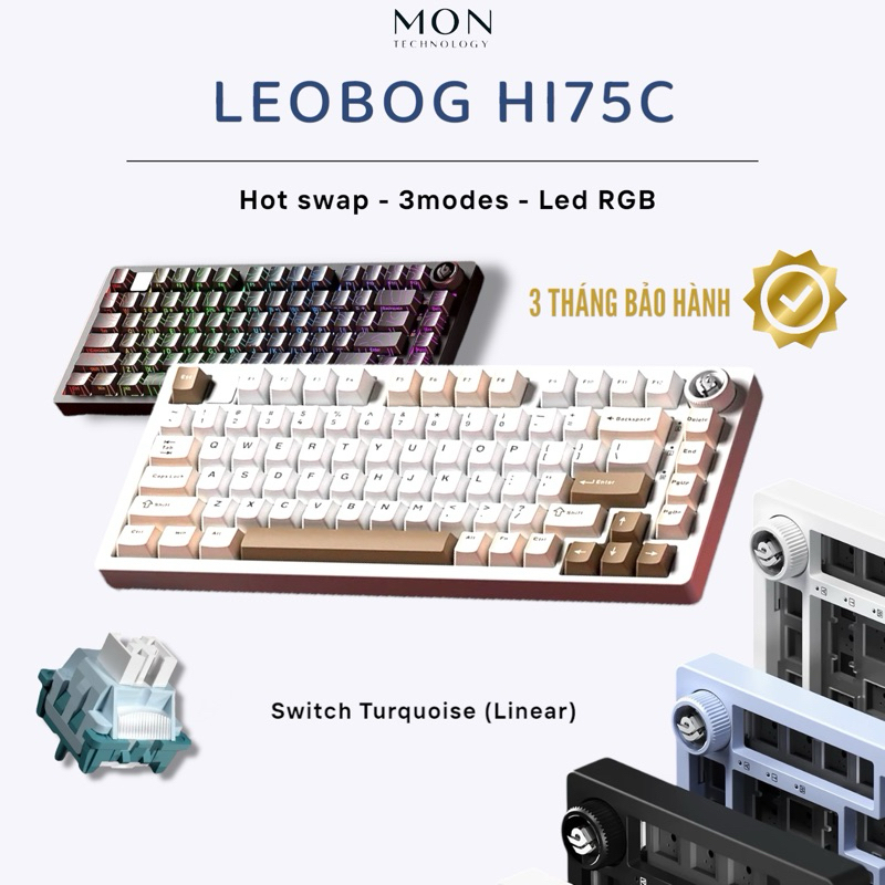 [ Sẵn Hàng ] Bàn phím cơ Leobog Hi75C Pro 1-3 Modes | Plate FR4-PC ...