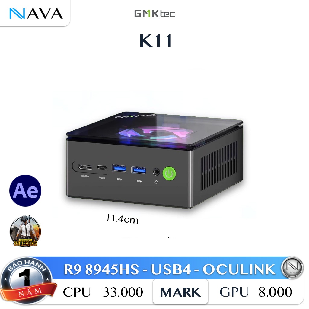 Mini PC GMKtec K11 Ryzen 9 8945HS Oculink Máy Tính AMD Gaming Nucbox R9 ...