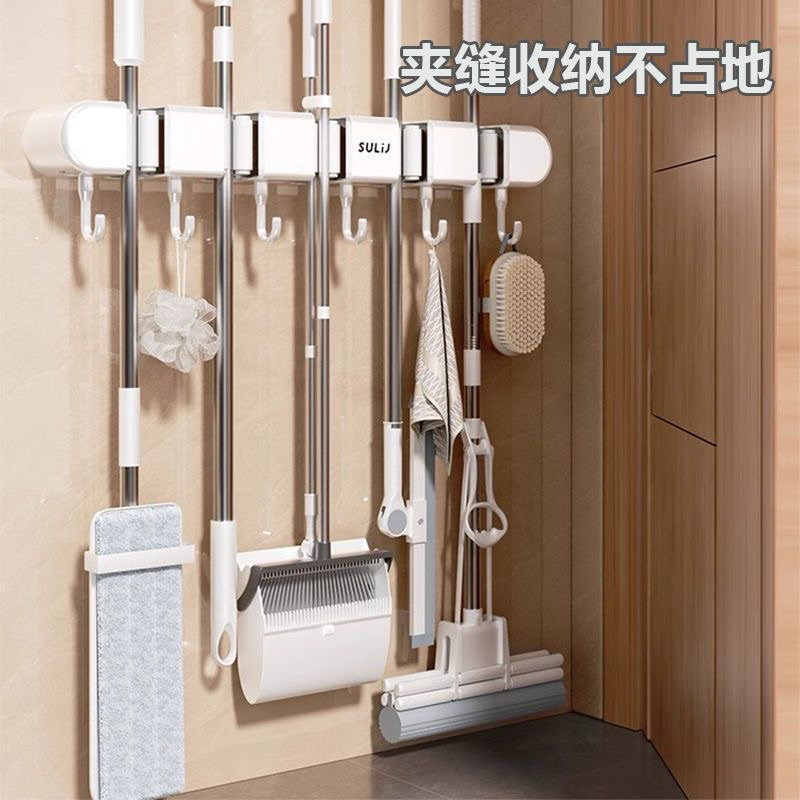 Móc treo cây lau nhà dán tường