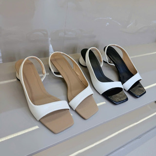 Sandal Mũi Vuông Gót cao 3 phân và 5 phân Gót tròn đơn giản , tinh tế - Giày Bánh Bèo mã Sandalgottron