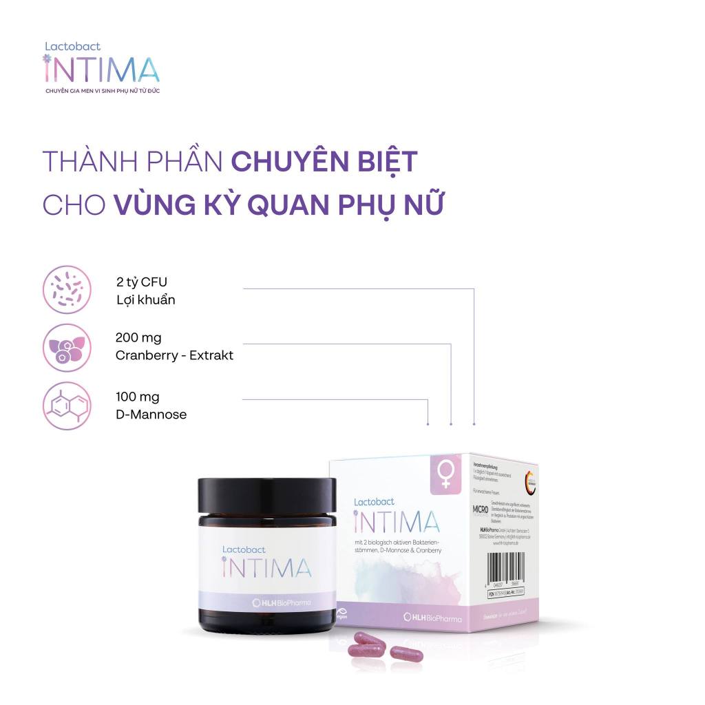 3 Hộp men vi sinh phụ khoa Lactobact Intima bổ sung lợi khuẩn, hỗ trợ giảm tái phát viêm, ngứa rát, tăng đề kháng cô bé