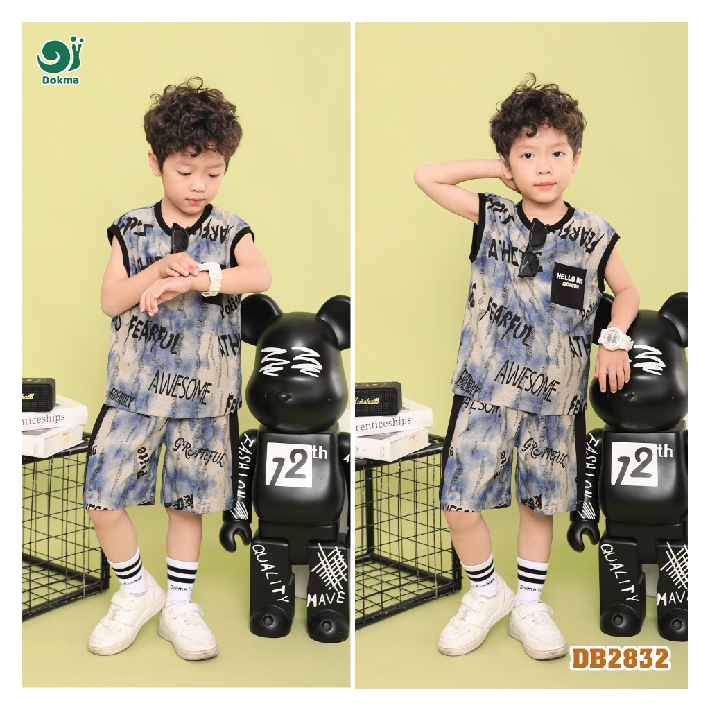 (13-24kg, 3-7Y) Bộ Sát Nách, Ba Lỗ Dokma Cho Bé Trai Dáng Thể Thao DB2619 DB2620 DB2621 DB2622 DB2832