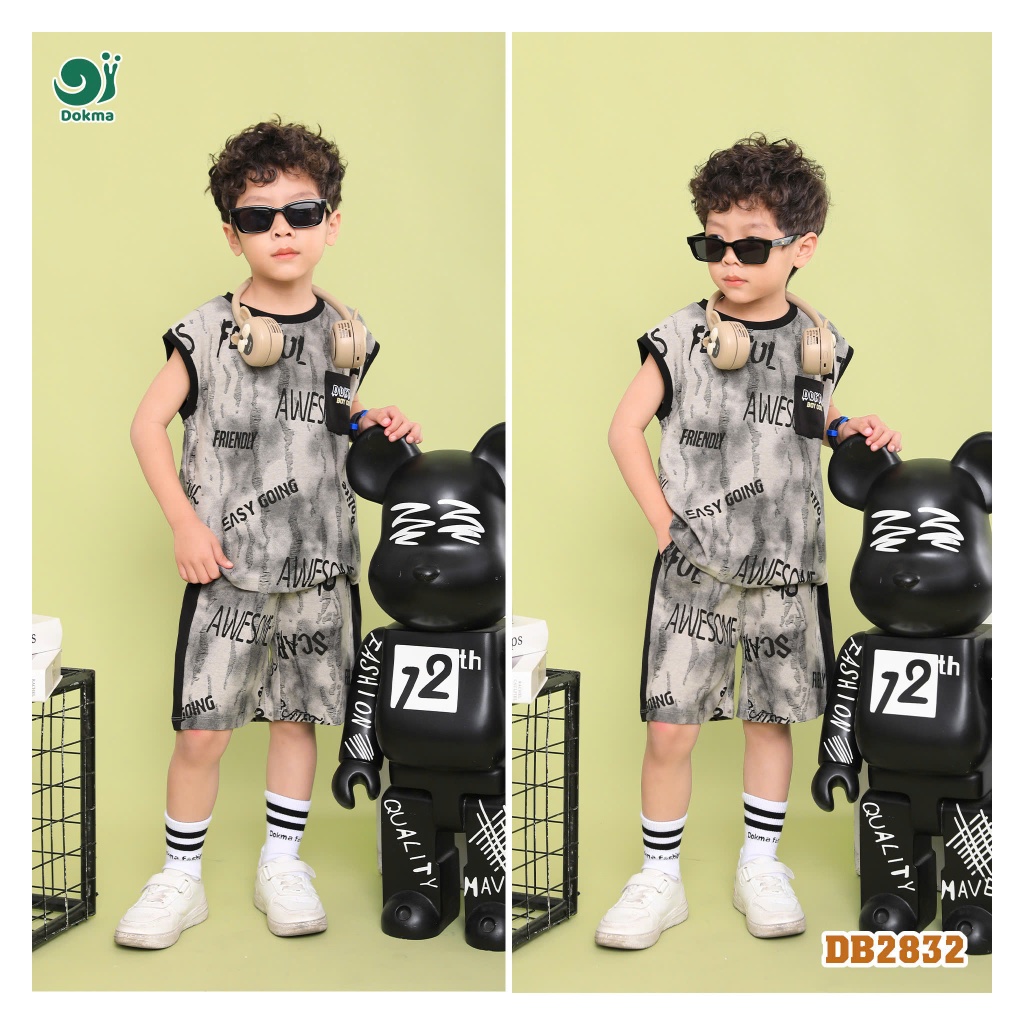 (13-24kg, 3-7Y) Bộ Sát Nách, Ba Lỗ Dokma Cho Bé Trai Dáng Thể Thao DB2619 DB2620 DB2621 DB2622 DB2832