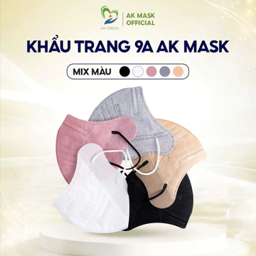 Thùng 100 Cái Khẩu Trang 9A AK MASK, Khẩu Trang Thế Hệ Mới Vừa Hết Khuôn Mặt, Khẩu Trang 4 Lớp Cao Cấp