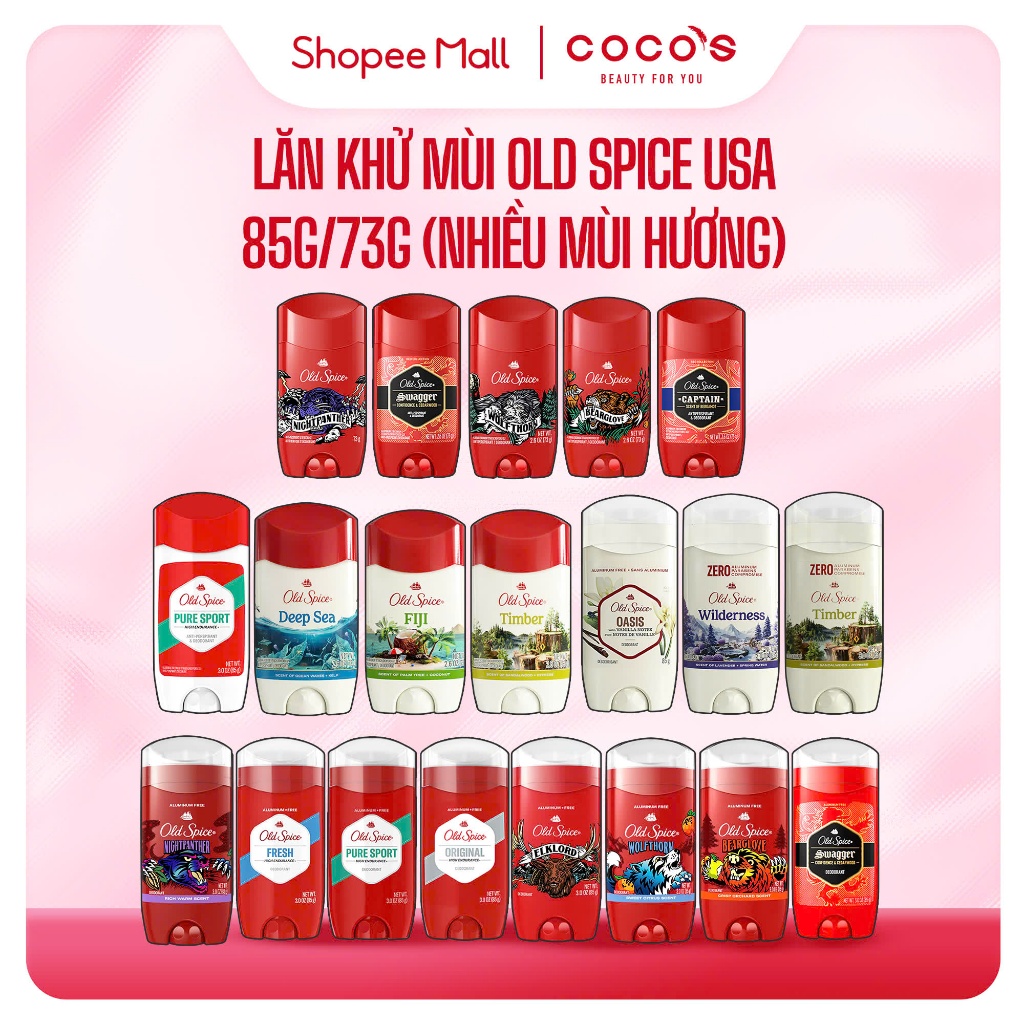 Ảnh Lăn Khử Mùi Old Spice USA 85g/73g (Nhiều Mùi Hương) 1
