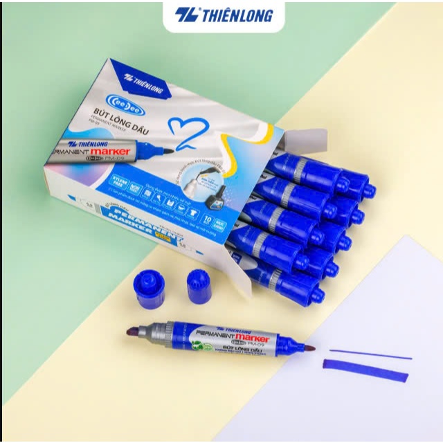 Product image 1 hộp bút lông dầu Thiên Long PM09 chính hãng - Bút dạ không xóa 1