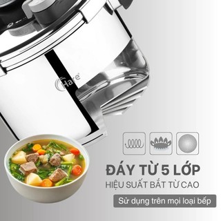Nồi áp suất Hare HR PA2106 inox 304 dùng trên mọi loại bếp, tặng kèm nắp kính và gioăng cao su