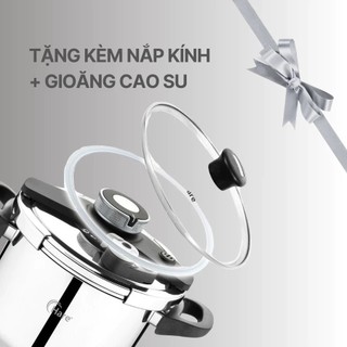 Nồi áp suất Hare HR PA2106 inox 304 dùng trên mọi loại bếp, tặng kèm nắp kính và gioăng cao su