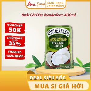 Nước Cốt Dừa Wonderfarm Hộp 400ml Béo Ngậy Thơm Ngon Bổ Dưỡng Cho Món Chè Sánh Mịn