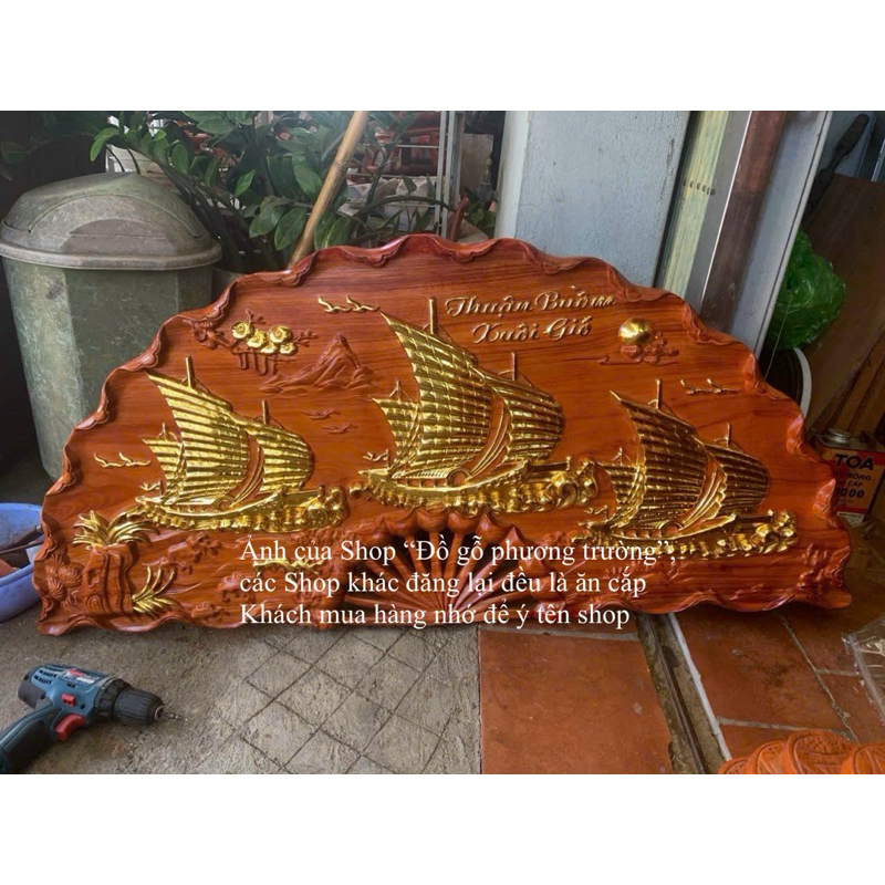 quạt treo tường 60x1m20 dày 3,5 gỗ hương đỏ Nam phi