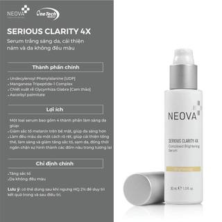 Serum Dưỡng Sáng Da, Hỗ Trợ Xử Lý Thâm Nám Neova Serious Clarity 4x