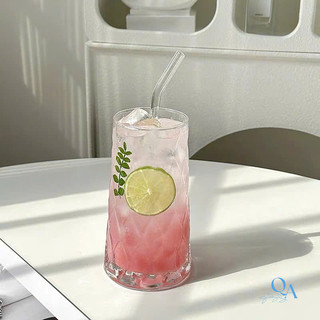 Ly thủy tinh chịu nhiệt dáng tháp họa tiết kim cương, ly cà phê, cocktail, sinh tố, nước ép 500ml