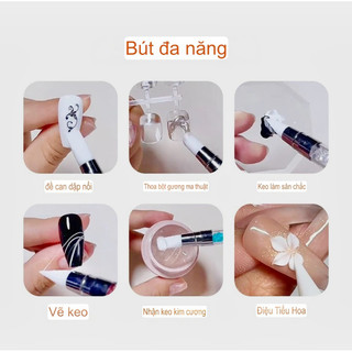 Bút silicon nail. bút nặn hoa. niết sticker dán móng