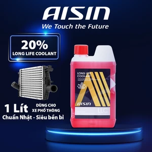 Nước Làm Mát Giải Nhiệt Động Cơ Xe Màu Đỏ AISIN Long Life Coolant 20% 1 Lít LCPM20A1LR Phù Hợp Cho Nhiều Dòng Xe