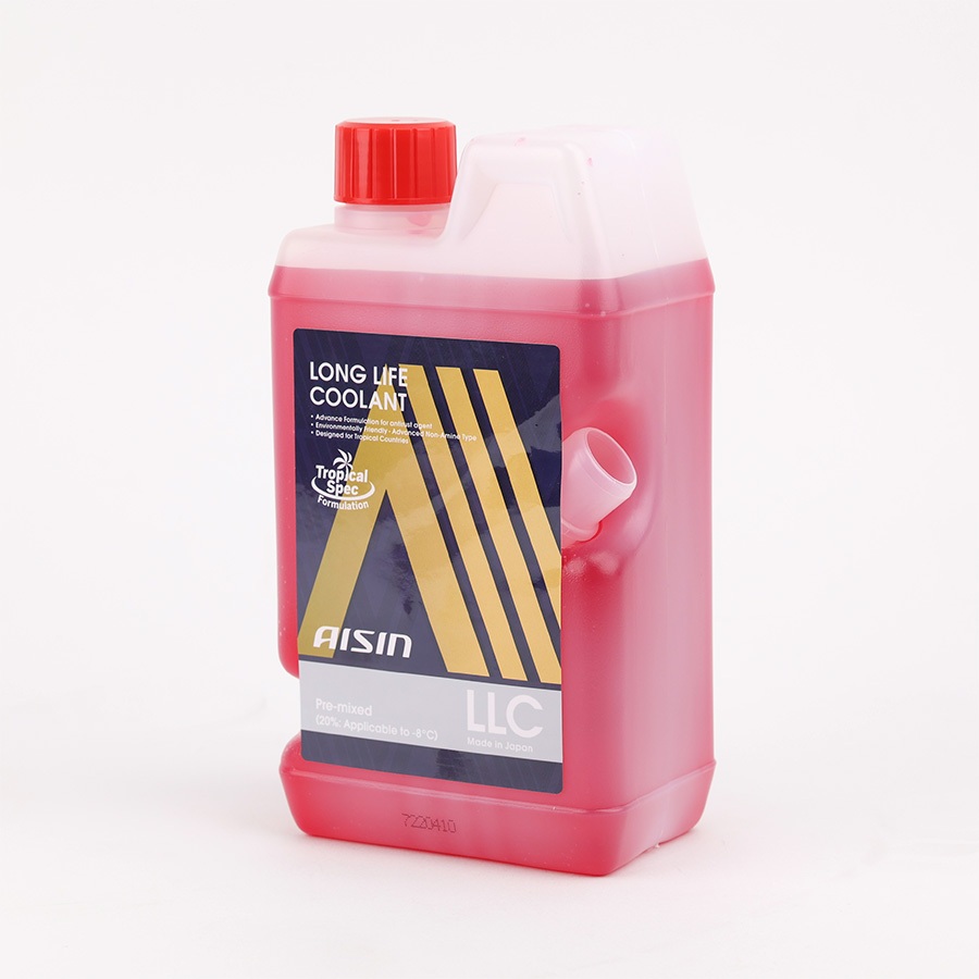 Nước Làm Mát Giải Nhiệt Động Cơ Xe Màu Đỏ AISIN Long Life Coolant 20% 1 Lít LCPM20A1LR Phù Hợp Cho Nhiều Dòng Xe