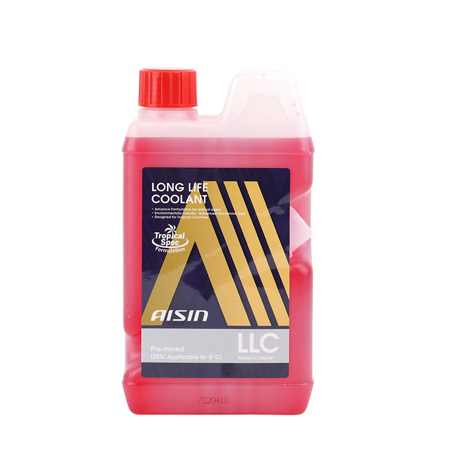 Nước Làm Mát Giải Nhiệt Động Cơ Xe Màu Đỏ AISIN Long Life Coolant 20% 1 Lít LCPM20A1LR Phù Hợp Cho Nhiều Dòng Xe