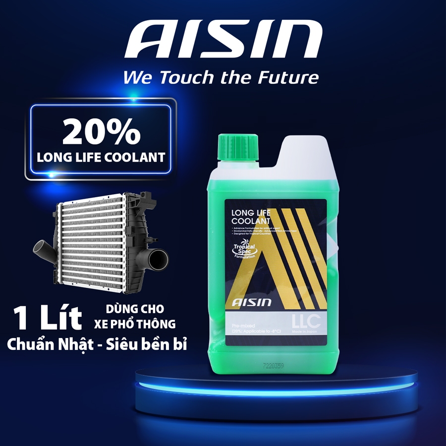 Nước Làm Mát Động Cơ Màu Xanh Lá AISIN Long Life Coolant 20% 1 Lít LCPM20A1LG