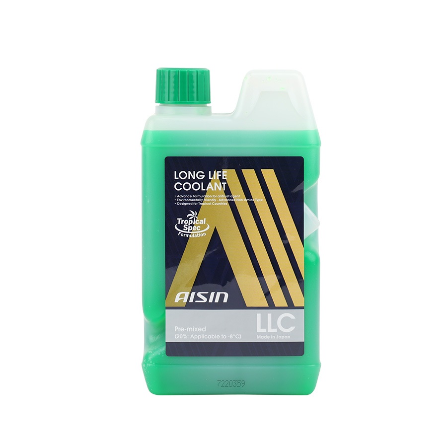 Nước Làm Mát Động Cơ Màu Xanh Lá AISIN Long Life Coolant 20% 1 Lít LCPM20A1LG