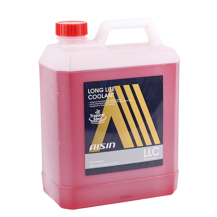 Nước Làm Mát Giải Nhiệt Động Cơ Xe Màu Đỏ AISIN Long Life Coolant 20% 4 Lít LCPM20A4LR Phù Hợp Cho Nhiều Dòng Xe
