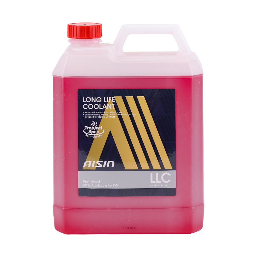 Nước Làm Mát Giải Nhiệt Động Cơ Xe Màu Đỏ AISIN Long Life Coolant 20% 4 Lít LCPM20A4LR Phù Hợp Cho Nhiều Dòng Xe