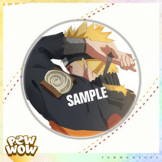 Pin Ghim Huy Hiệu 75mm Thiếc Không Rỉ Cán Màn Hologram – Phong Cách Nhân Vật Anime Manga Naruto Ninja Huyền Thoại