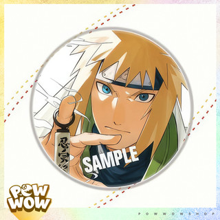 Pin Ghim Huy Hiệu 75mm Thiếc Không Rỉ Cán Màn Hologram – Phong Cách Nhân Vật Anime Manga Naruto Ninja Huyền Thoại
