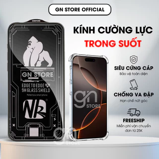 [𝗣𝗥𝗘] Kính cường lực iPhone 16 Promax 16E/15/14/13/12/11 Pro/Plus/Mini Xs/Xr/6s/7s/8s Plus bản cao cấp - GNSTORE