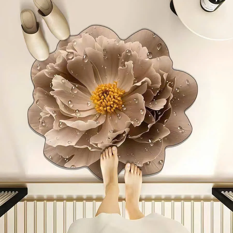 Thảm hoa DECO trang trí phòng RỘNG ( 1m ) chất nỉ BALI 5d dày 3-4 li KHÔNG PHAI MÀU, thấm hút và chống trượt, dễ vệ sinh
