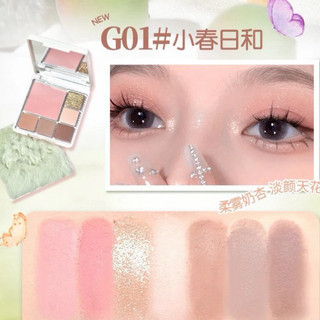 [GOGO TALES] Bảng Phấn Mắt GOGO TALES 6 Ô Kèm Má Hồng 2in1 Vỏ Lông Mềm Fluffy Soft Mist 14g