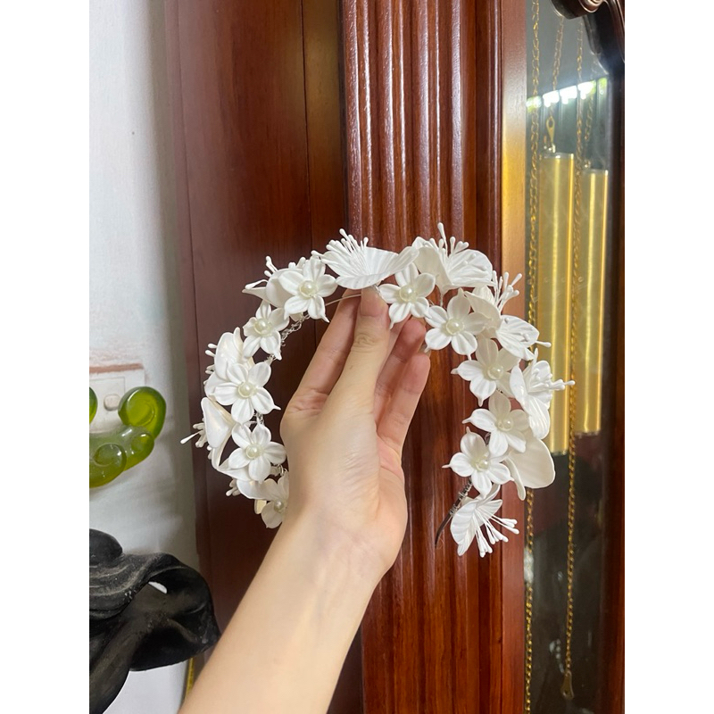 🔥🔥🔥Bờm cài tóc hoa đất sét xinh-TN1202|PHUKIENCUOIYENLINH