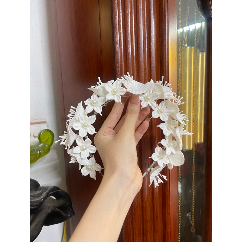 🔥🔥🔥Bờm cài tóc hoa đất sét xinh-TN1202|PHUKIENCUOIYENLINH