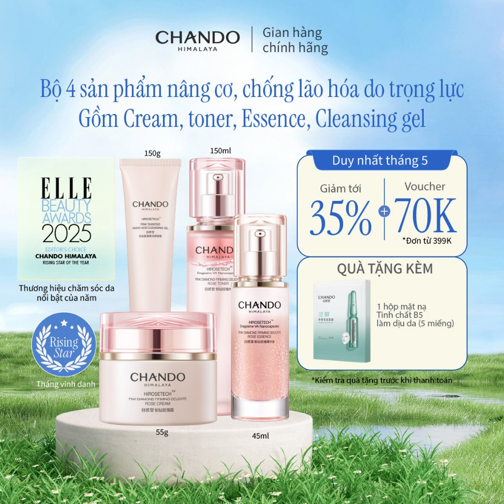 Bộ 4 Sản phẩm CHANDO Himalaya Làm sạch & Giúp Phục Hồi Lão Hóa Do Trọng ...