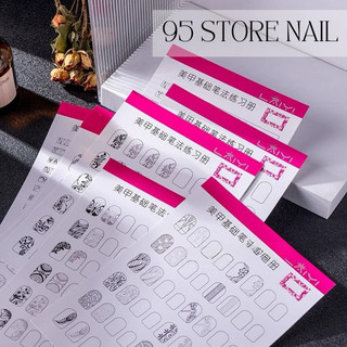 giấy tập vẽ nai in sẵn hoa văn có thể tái sử dụng - set 12 tấm nhiều mẫu
