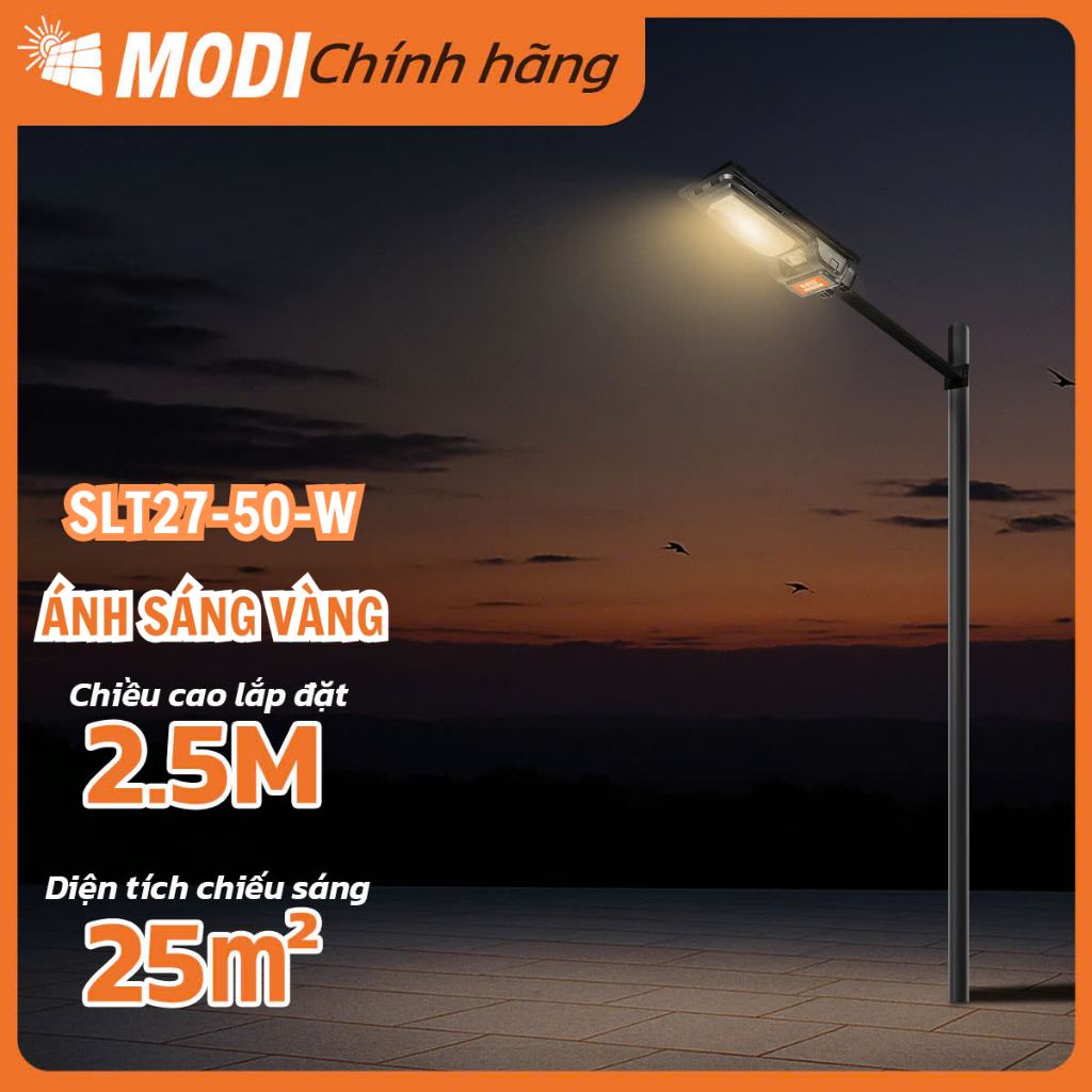 Ảnh Đèn Năng Lượng Mặt Trời MODI SOLAR Siêu Sáng Loại Đèn Đường Thế Hệ Mới 50T Bảo Hành 2 NĂM 4