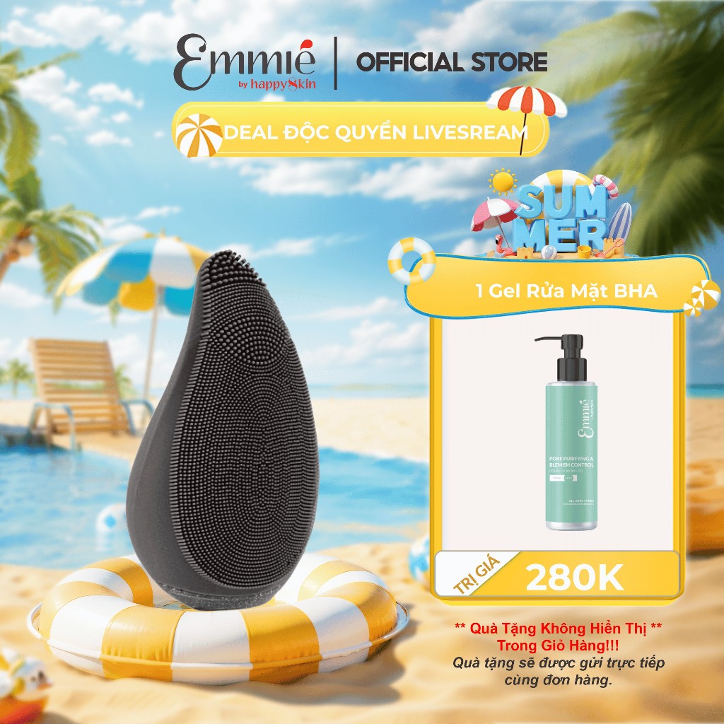 Ảnh Máy Rửa Mặt Emmié Premium Facial Cleansing Brush Sonic Extra - Đạt Chứng Nhận FDA 1