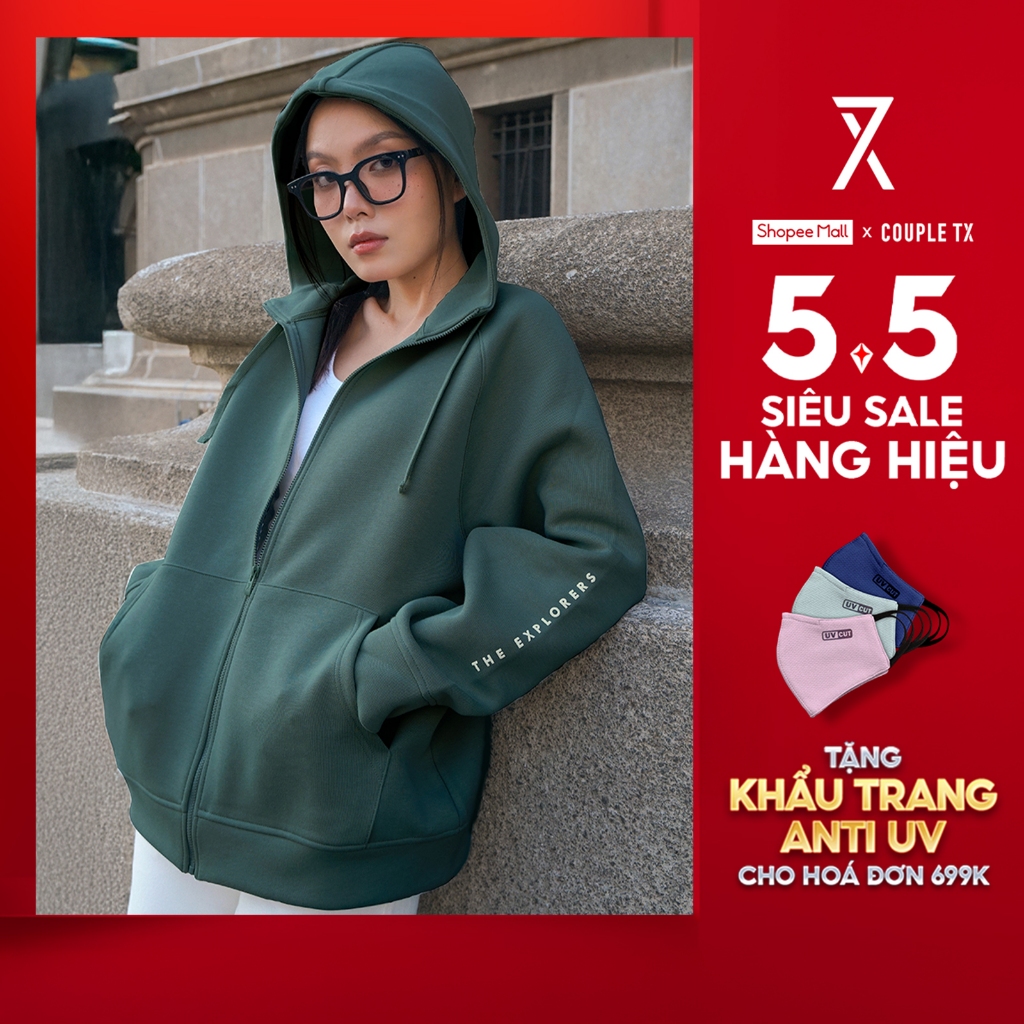 Ảnh Áo Khoác Nữ Couple TX Original Thun 2 Da Form Oversize WOK 2063 1