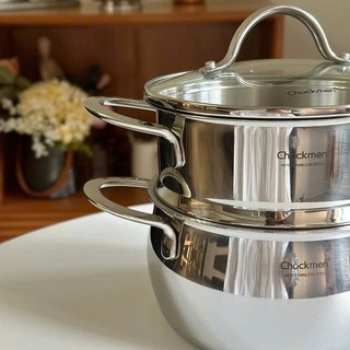 Xửng Hấp Chockmen 2 Tầng Dùng Tất Cả Bếp, Bộ Nồi Xửng Inox Cao Cấp