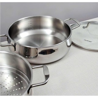 Bộ Nồi Xửng Chockmen 28cm/30cm Kèm Nắp Kính Bộ Hấp Chockmen Size Đại