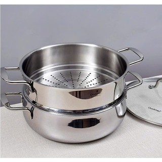Bộ Nồi Xửng Chockmen 28cm/30cm Kèm Nắp Kính Bộ Hấp Chockmen Size Đại