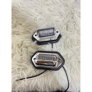 COMBO 2 đèn soi biển số xe tải mạ Crom 12-24v. Đèn led bảng số siêu sáng