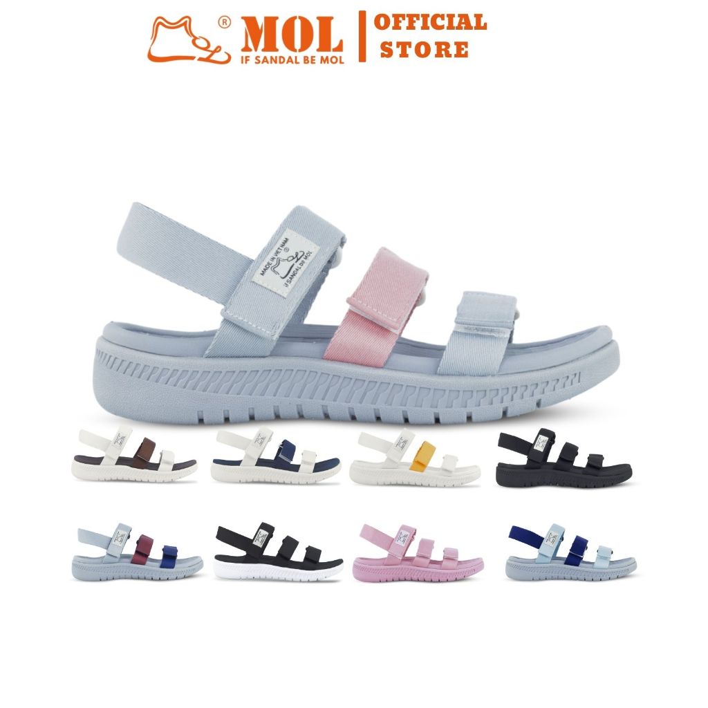 Ảnh Sandal MOL Zenstep nam nữ unisex MS4G 3 quai ngang( Form nhỏ, khách lưu ý lấy tăng 1 size) 1