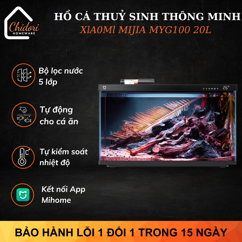 HCM Hỏa tốc 4h]- Hồ cá thuỷ sinh XIA0Ml 20L cho cá ăn tự động, kết