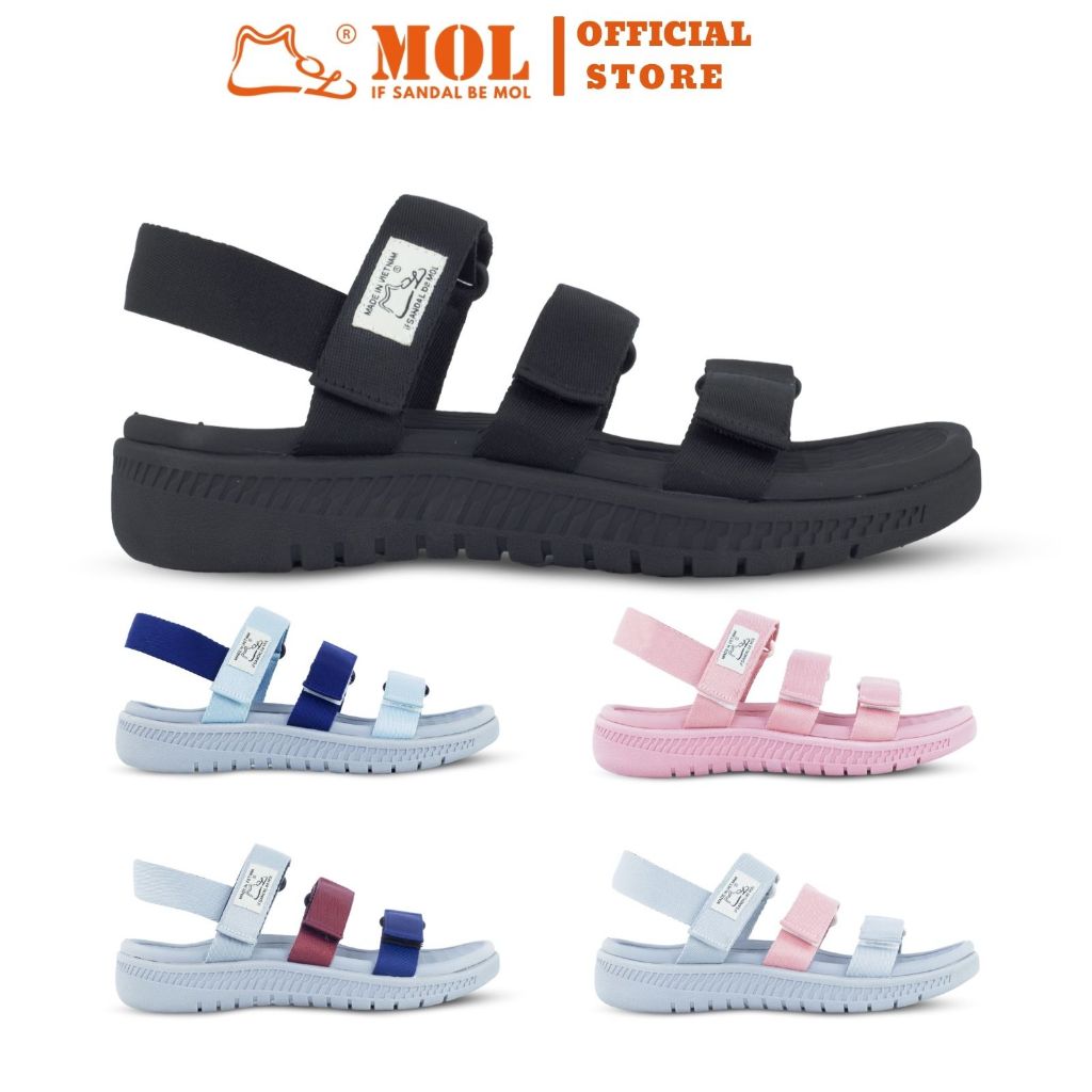 Ảnh Sandal MOL Zenstep nam nữ unisex MS4BB 3 quai ngang ( Form nhỏ, khách lưu ý lấy tăng 1 size) 1