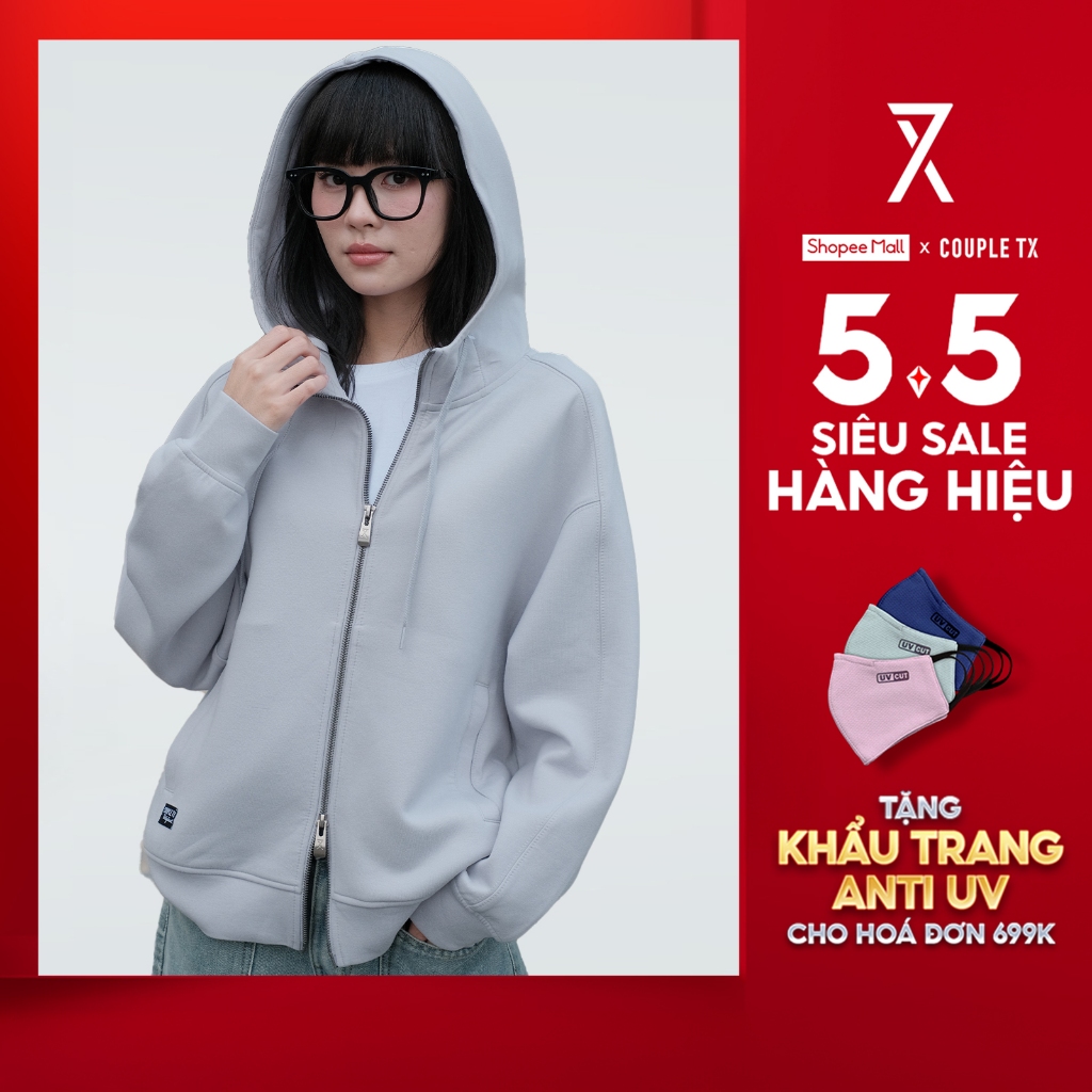 Ảnh Áo Khoác Chống Nắng Nữ Couple TX Thun 2 Da Dây Kéo 2 Đầu WOK 2059 1