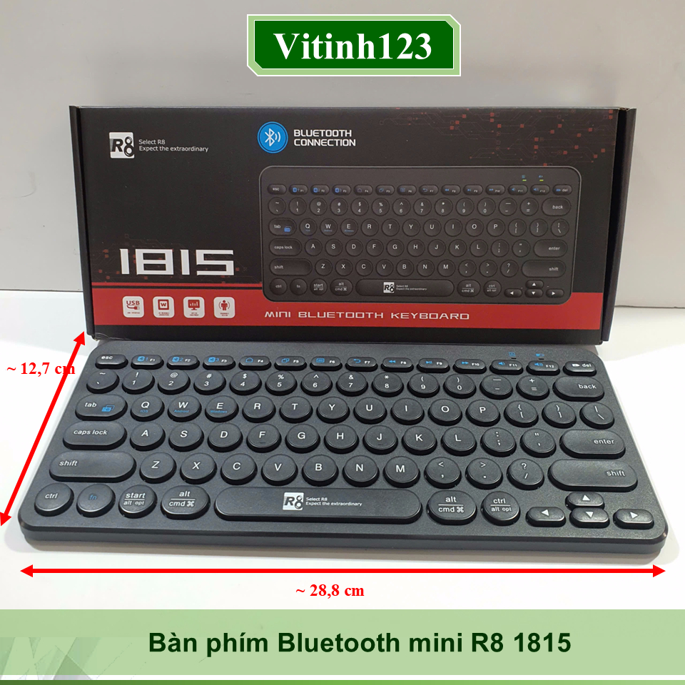 Bàn phím mini Bluetooth, mini không dây R8 1815, R8 1917 | Shopee Việt Nam