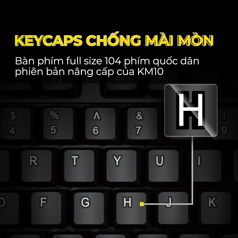 Bàn phím máy tính có dây SIDOTECH KM27Plus full size 104 phím chống ồn chống nước laptop văn phòng | BigBuy360 - bigbuy360.vn