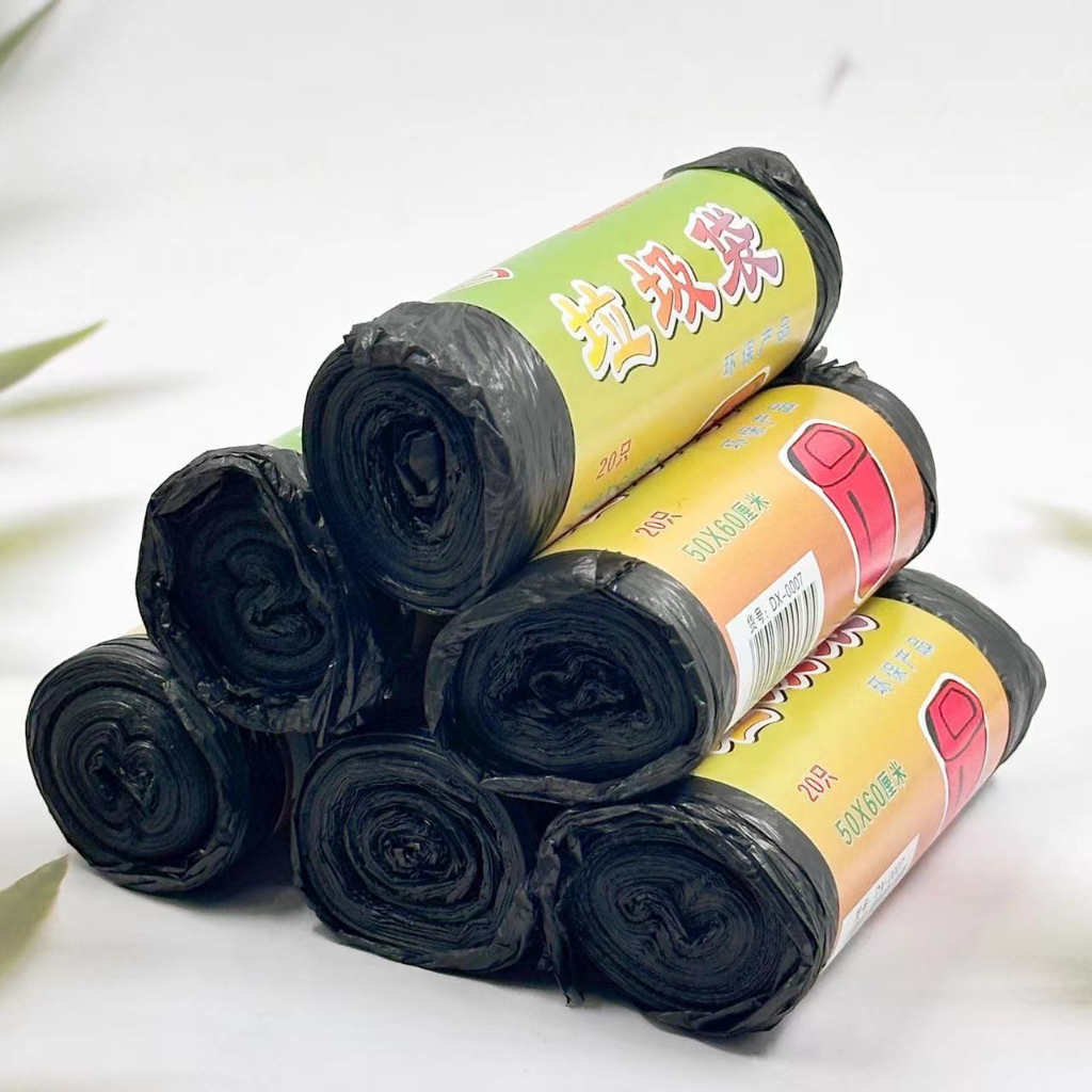 Túi đựng rác đen dùng một lần, túi đựng rác phẳng miệng phẳng, túi đựng rác văn phòng giá rẻ