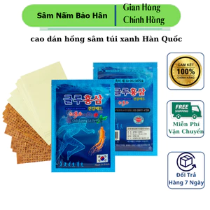 {HỎA TỐC}Combo 5 gói cao dán hồng sâm người chạy xanh Korean Glu Red Ginseng Hàn Quốc bịch 20 miếng
